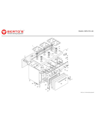 Pièces détachées BERTOS G6F6-FE1-A6 Annee 0 