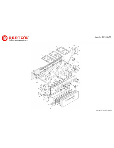 Pièces détachées BERTOS G6F6PW-TE Annee 0 