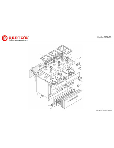 Pièces détachées BERTOS G6F6-TE Annee 0 