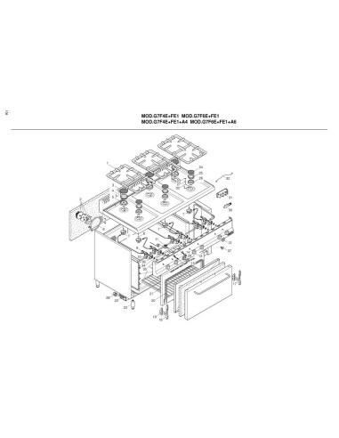 Pièces détachées BERTOS G7F4E-FE1 Annee 2002 