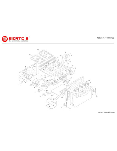 Pièces détachées BERTOS G7F4PW-FE1 Annee 0 