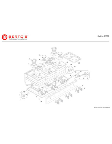 Pièces détachées BERTOS G7F6B Annee 0 