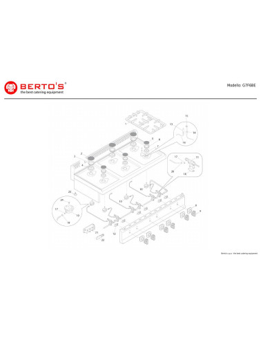 Pièces détachées BERTOS G7F6BE Annee 0 