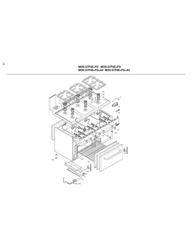 Pièces détachées BERTOS G7F6E-FG-A4 Annee 2002 