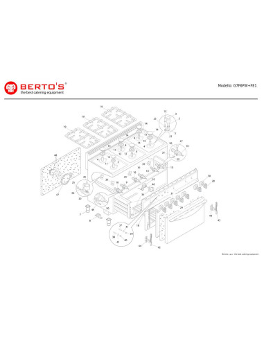 Pièces détachées BERTOS G7F6PW-FE1 Annee 0 