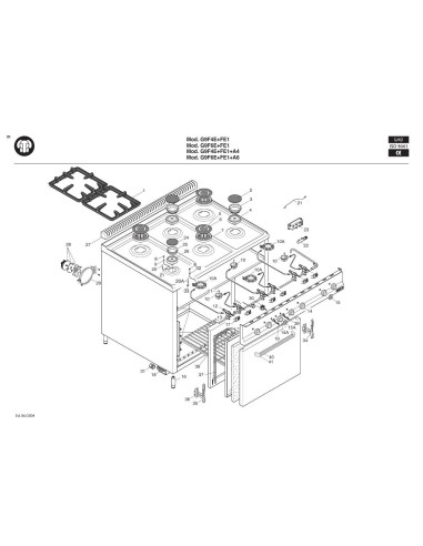 Pièces détachées BERTOS G9F4E-FE1 Annee 2004 