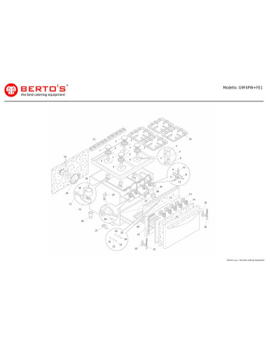 Pièces détachées BERTOS G9F4PW-FE1 Annee 0 