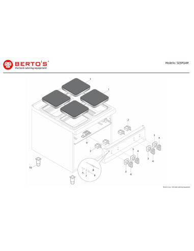 Pièces détachées BERTOS SE9PQ4M Annee 0 