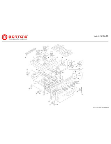 Pièces détachées BERTOS SG9F4-FE Annee 0 