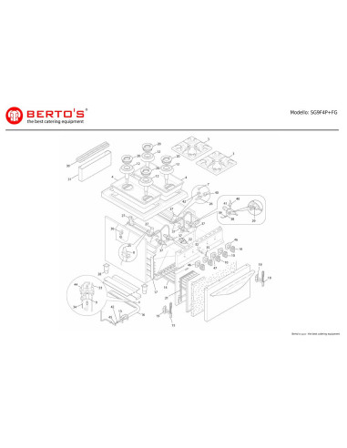 Pièces détachées BERTOS SG9F4P-FG Annee 0 