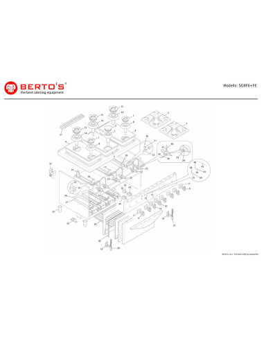 Pièces détachées BERTOS SG9F6-FE Annee 0 