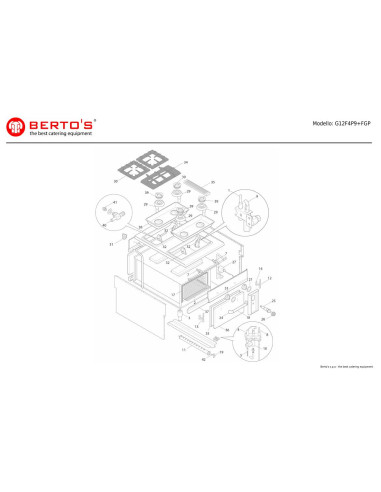 Pièces détachées BERTOS G12F4P9-FGP Annee 0 