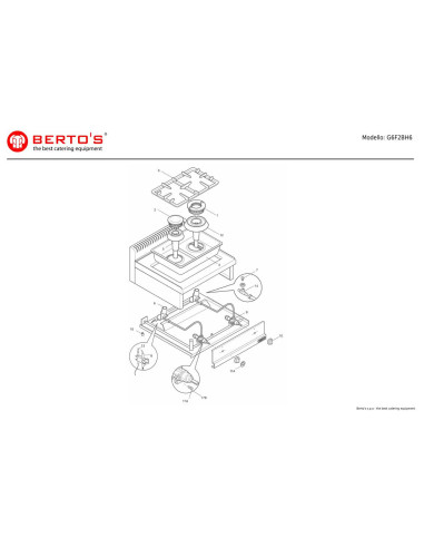 Pièces détachées BERTOS G6F2BH6 Annee 0 