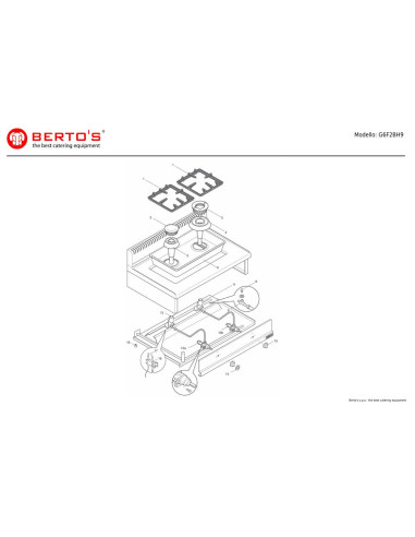 Pièces détachées BERTOS G6F2BH9 Annee 0 