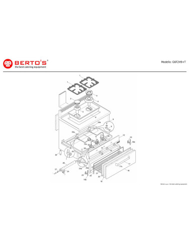 Pièces détachées BERTOS G6F2H9-T Annee 0 