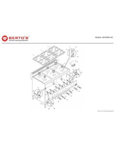 Pièces détachées BERTOS G6F2MPW-AE Annee 0 