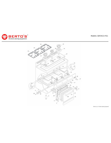 Pièces détachées BERTOS G6F3H12-FG1 Annee 0 