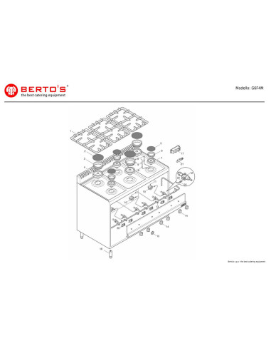 Pièces détachées BERTOS G6F4M Annee 0 