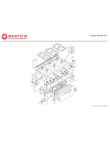 Pièces détachées BERTOS G6F4PW-FG1 Annee 0 