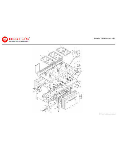 Pièces détachées BERTOS G6F4PW-FG1-AE Annee 0 