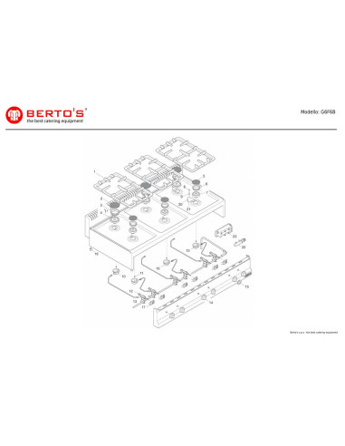 Pièces détachées BERTOS G6F6B Annee 0 