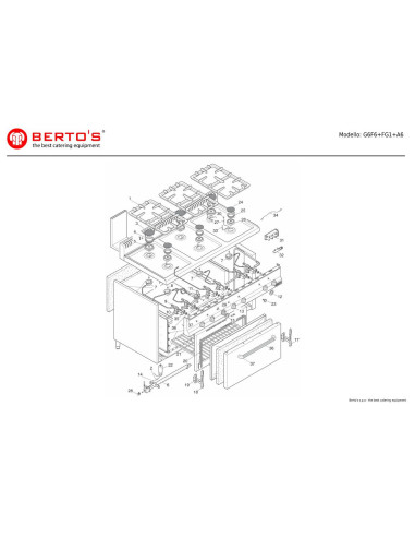 Pièces détachées BERTOS G6F6-FG1-A6 Annee 0 