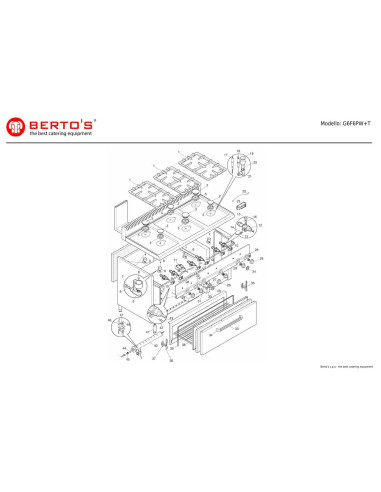 Pièces détachées BERTOS G6F6PW-T Annee 0 