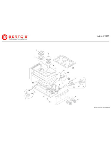 Pièces détachées BERTOS G7F2BP Annee 0 