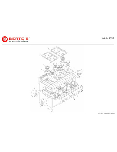 Pièces détachées BERTOS G7F2M Annee 0 