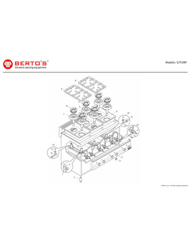 Pièces détachées BERTOS G7F2MP Annee 0 