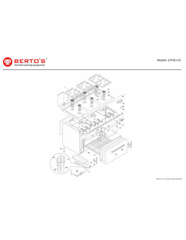 Pièces détachées BERTOS G7F4E-FG Annee 0 