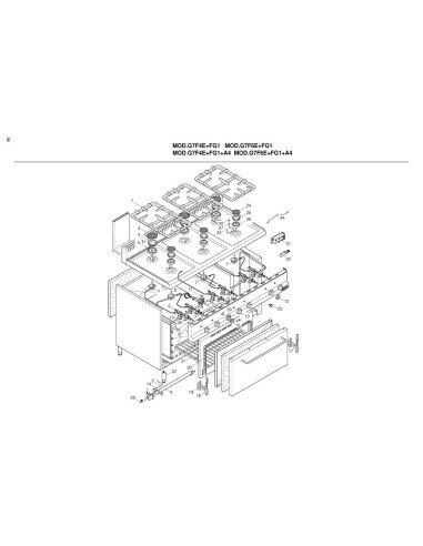 Pièces détachées BERTOS G7F4E-FG1 Annee 2002 