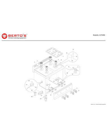 Pièces détachées BERTOS G7F4ME Annee 0 