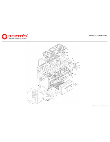 Pièces détachées BERTOS G7F4P-FG-AF2 Annee 0 