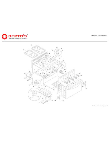 Pièces détachées BERTOS G7F4PW-FG Annee 0 