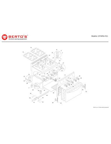 Pièces détachées BERTOS G7F4PW-FG1 Annee 0 