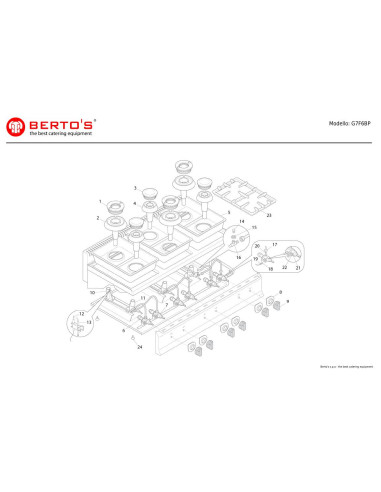 Pièces détachées BERTOS G7F6BP Annee 0 