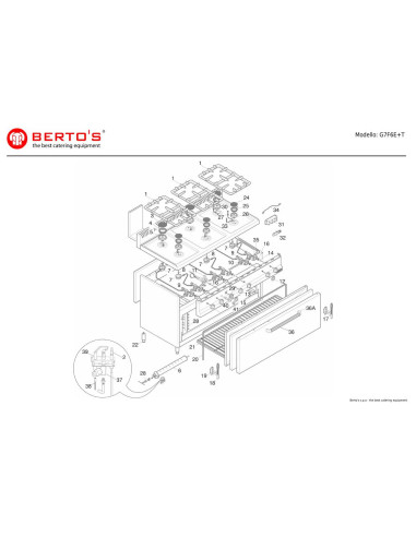 Pièces détachées BERTOS G7F6E-T Annee 0 