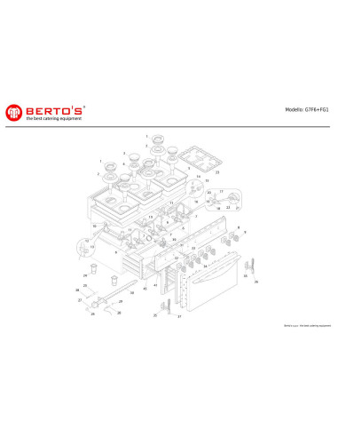 Pièces détachées BERTOS G7F6-FG1 Annee 0 