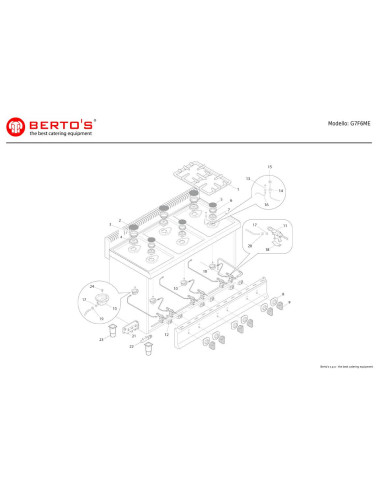 Pièces détachées BERTOS G7F6ME Annee 0 
