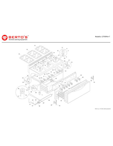 Pièces détachées BERTOS G7F6PW-T Annee 0 