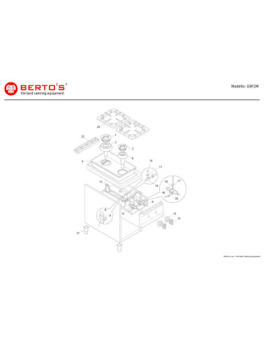 Pièces détachées BERTOS G9F2M Annee 0 