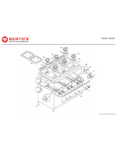 Pièces détachées BERTOS G9F2MP Annee 0 