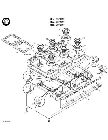 Pièces détachées BERTOS G9F2MP Annee 2004 