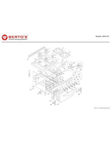 Pièces détachées BERTOS G9F4-FE Annee 0 