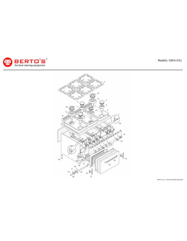 Pièces détachées BERTOS G9F4-FG1 Annee 0 