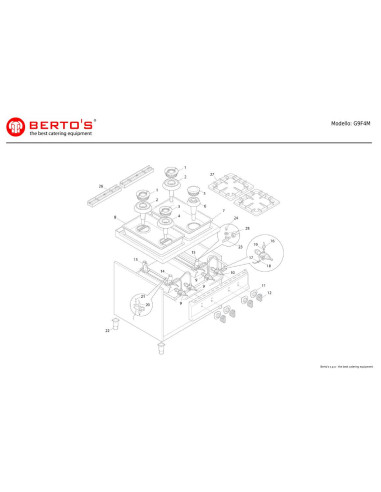Pièces détachées BERTOS G9F4M Annee 0 