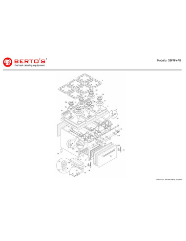 Pièces détachées BERTOS G9F4P-FG Annee 0 
