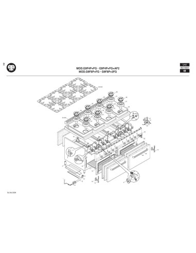 Pièces détachées BERTOS G9F4P-FG Annee 2004 