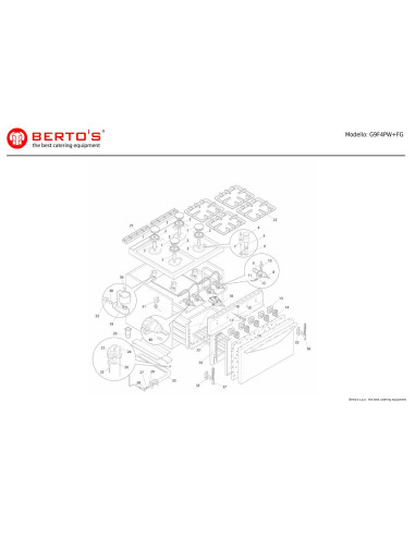 Pièces détachées BERTOS G9F4PW-FG Annee 0 